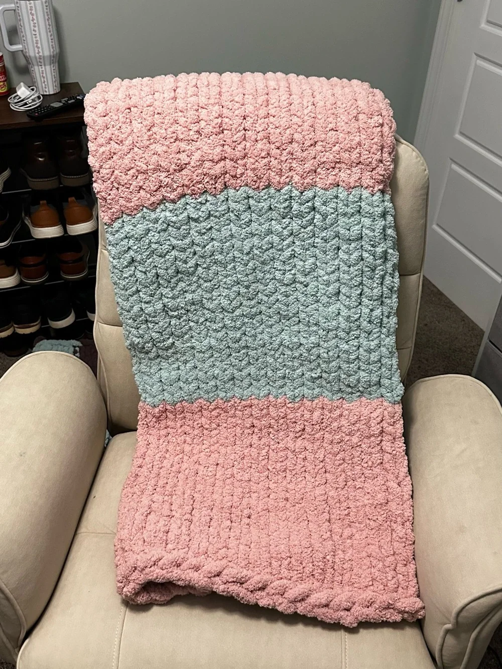 Plush Chunky Knit Throw Blankets- customizable throw blanket